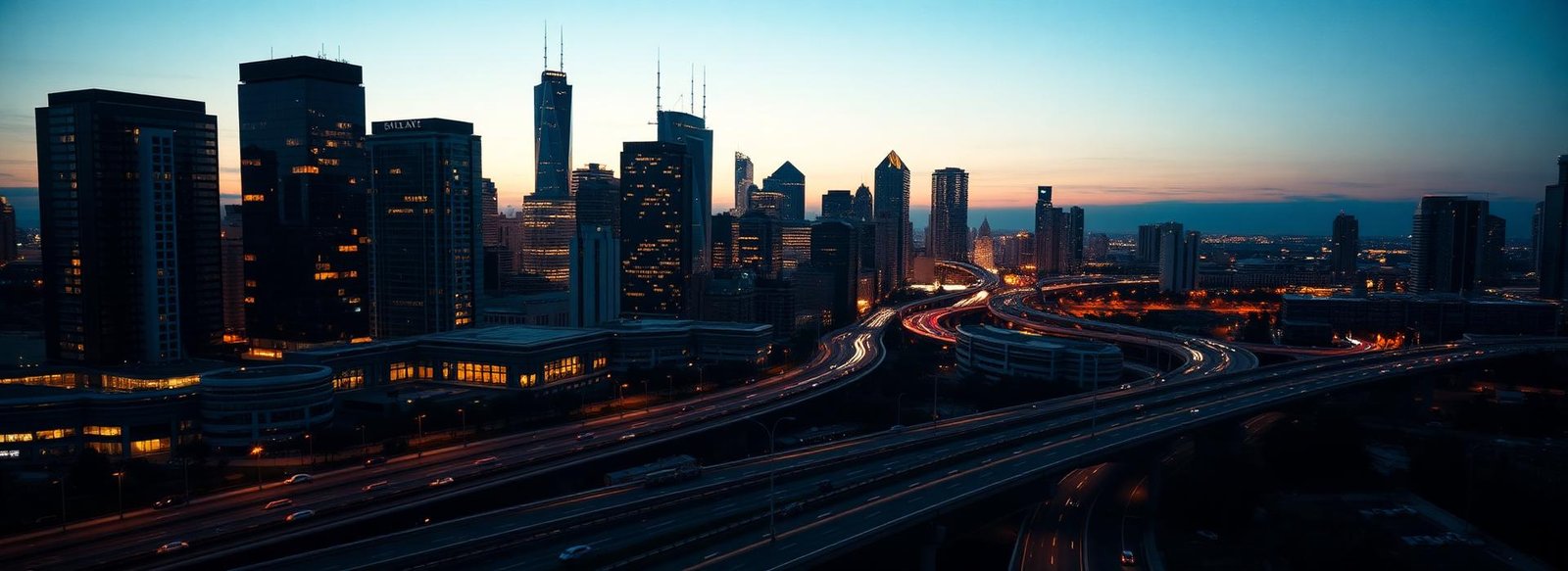 City infrastructure skyline